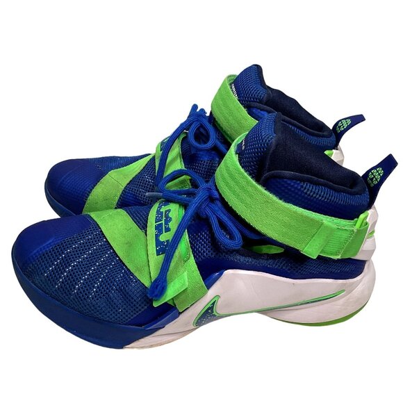 NIKE LEBRON SOLDIER 9 SPRITE SHOES 749417 SZ 8.5 GREEN BASKETBALL ATHLETIC MENS - Picture 3 of 6